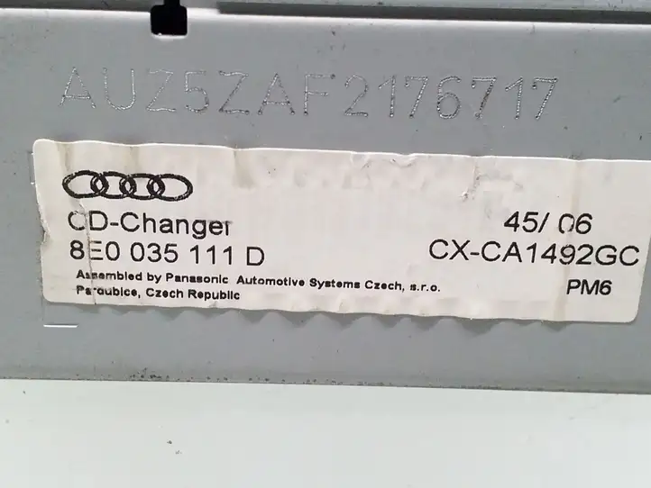 Audi A4 S4 B7 8E 8H (2004 - 2009) 8E0035111D CD/DVD чейнджер — фото 3