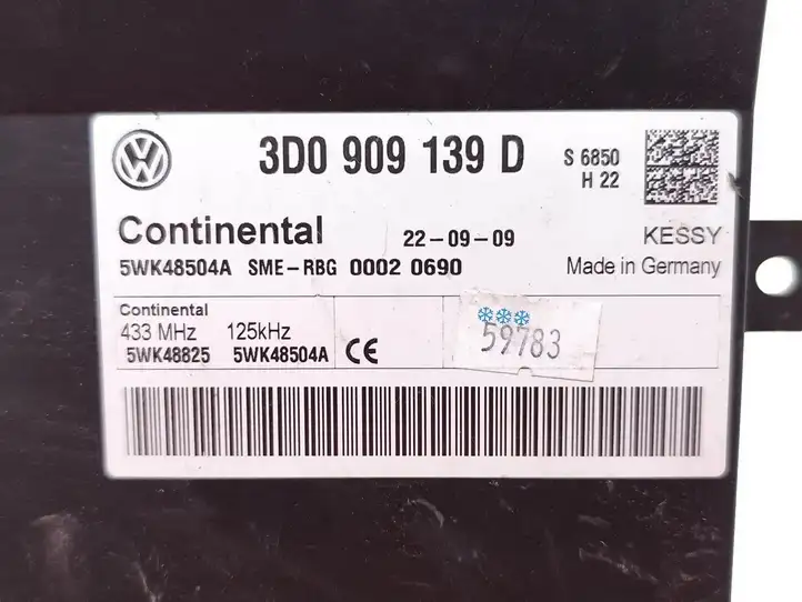 Volkswagen Touareg I 3D0909139D Модуль комфорта — фото 7