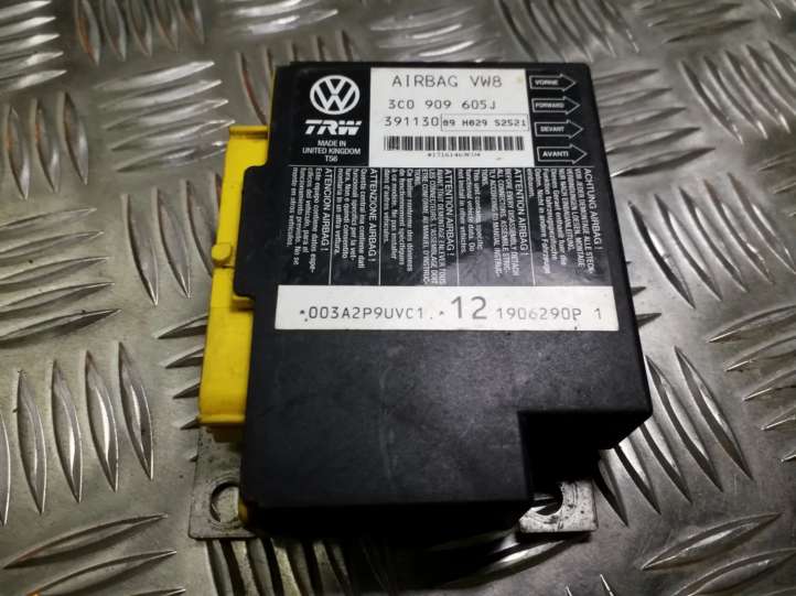 3C0909605J Volkswagen PASSAT B6 Oro pagalvių valdymo blokas