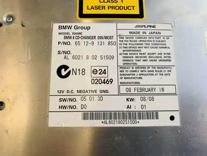 BMW 5 E60 E61 (2004 - 2010) 6512913185002 CD/DVD чейнджер — фото 4