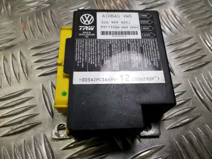 3C0909605J Volkswagen PASSAT B6 Oro pagalvių valdymo blokas