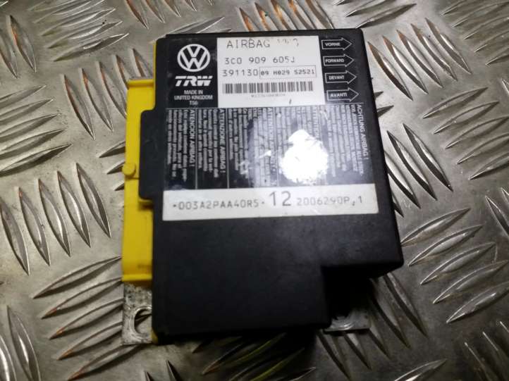 3C0909605J Volkswagen PASSAT B6 Oro pagalvių valdymo blokas