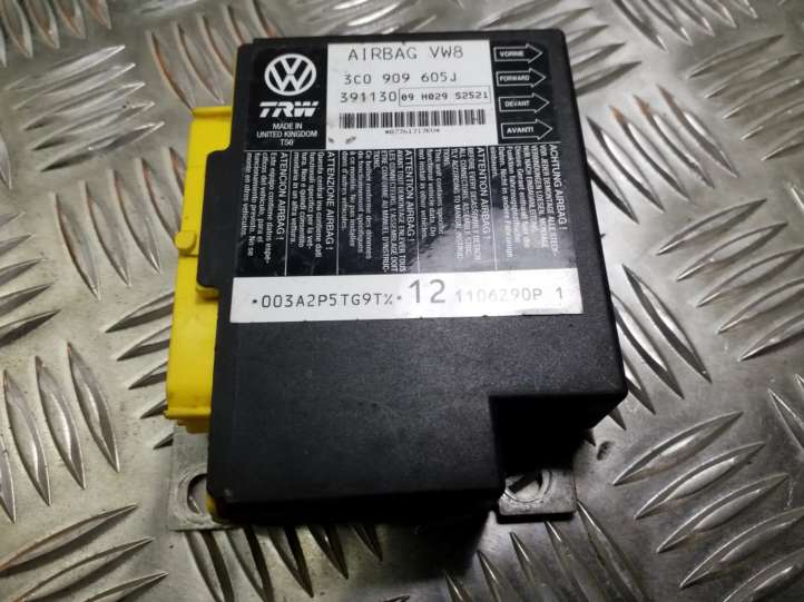 3C0909605J Volkswagen PASSAT B6 Oro pagalvių valdymo blokas