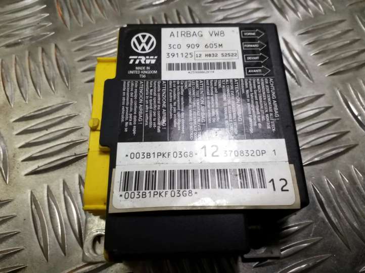 3C0909605M Volkswagen PASSAT B6 Oro pagalvių valdymo blokas