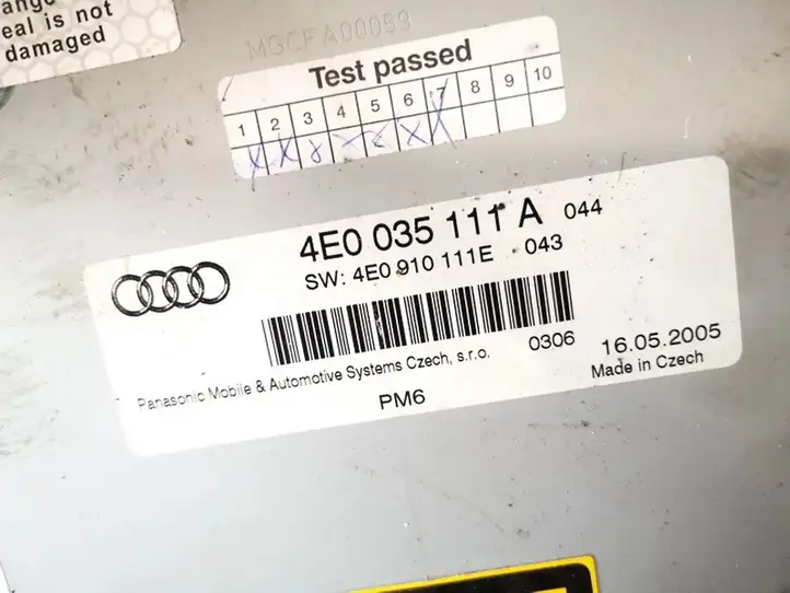 Audi A6 S6 C6 4F (2004 - 2008) 4E0035111A CD/DVD чейнджер — фото 3