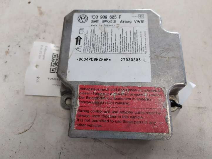 1C0909605F Volkswagen Polo Oro pagalvių valdymo blokas