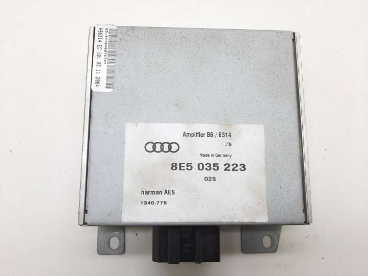 8E5035223 Audi A4 S4 B6 8E 8H Garso stiprintuvas