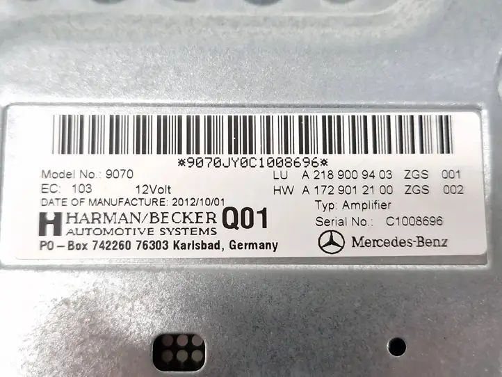 Mercedes-Benz CLS C218,X218 (2011 - 2017) A2189009403 Усилитель звука — фото 7