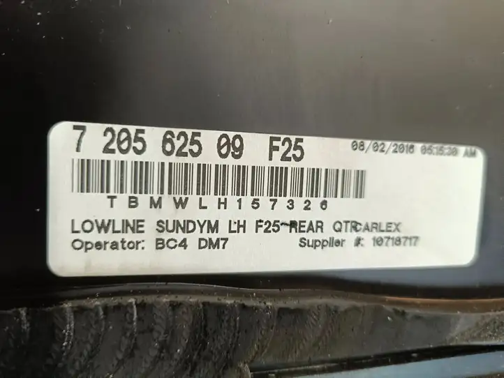 BMW X3 F25 (2010 - 2017) 7205625 Заднее боковое стекло — фото 6