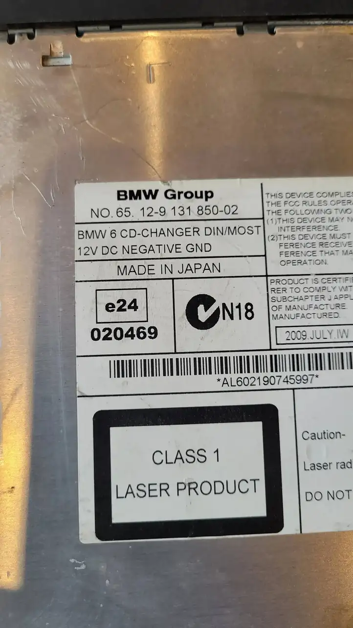 BMW 5 E60 E61 (2004 - 2010) 6512913185002 CD/DVD чейнджер — фото 5