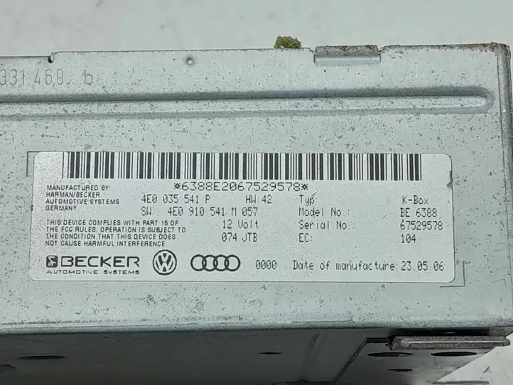 Audi Q7 4L (2005 - 2009) 4E0035541P Контроллер мультимедийной системы — фото 3