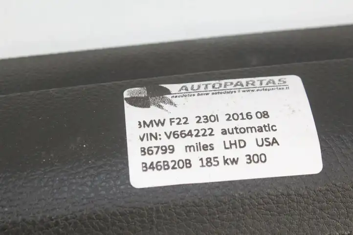 BMW 2 F22 F23 (2013 - 2017) 9211304 Прочие детали салона — фото 4
