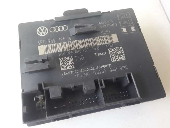 4F0959795M Audi A6 S6 C6 4F Durų elektronikos valdymo blokas