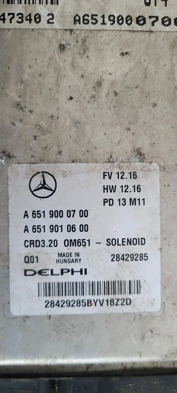 Mercedes-Benz Sprinter W906 (2006 - 2018)  A6519000700 Комплект зажигания