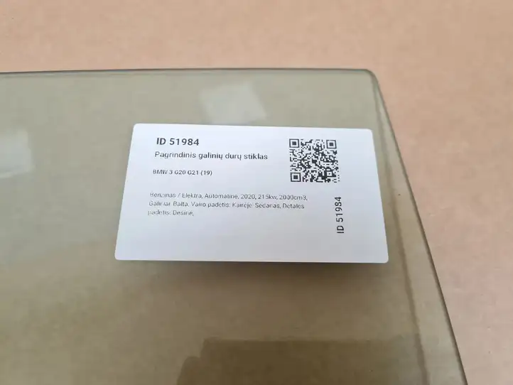 BMW 3 G20 G21 (2019 - ) 43R011005 Стекло задней двери — фото 3
