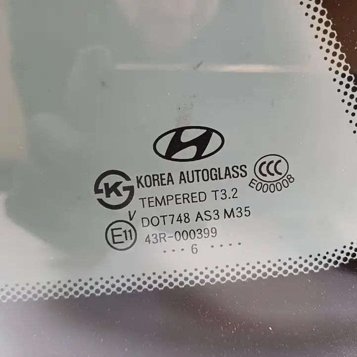 Hyundai Santa Fe (2005 - 2009) 43R000399 Заднее боковое стекло — фото 6