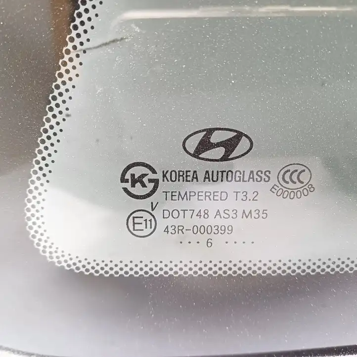 Hyundai Santa Fe (2005 - 2009) 43R000399 Заднее боковое стекло — фото 9
