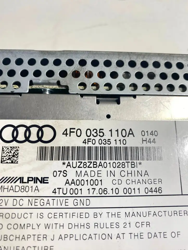 Audi A6 S6 C6 4F (2008 - 2011) 4F0035110A CD/DVD чейнджер — фото 5