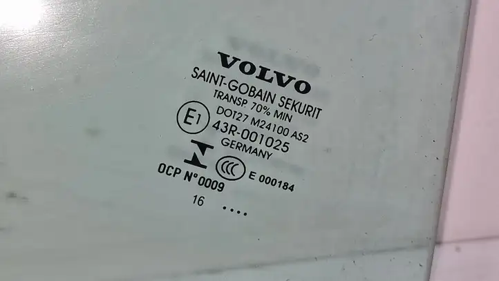 Volvo S60 (2013 - 2018) 43R001025 Стекло задней двери — фото 3