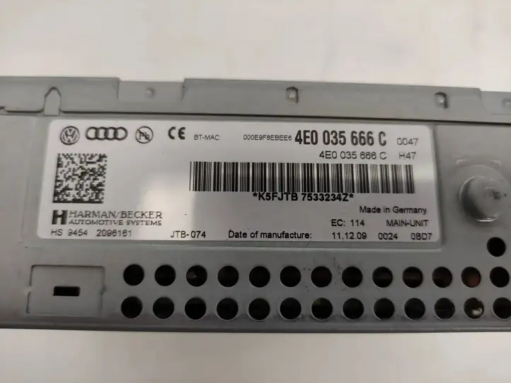 Audi A6 S6 C6 4F (2008 - 2011) 4E0035666C CD/DVD чейнджер — фото 4