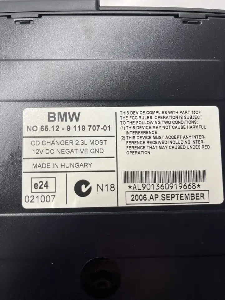 BMW 3 E90 E91 (2005 - 2012) 9119707 CD/DVD чейнджер — фото 4