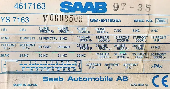 Saab 9-5 (1998 - 2005) 4617163 Усилитель звука — фото 4