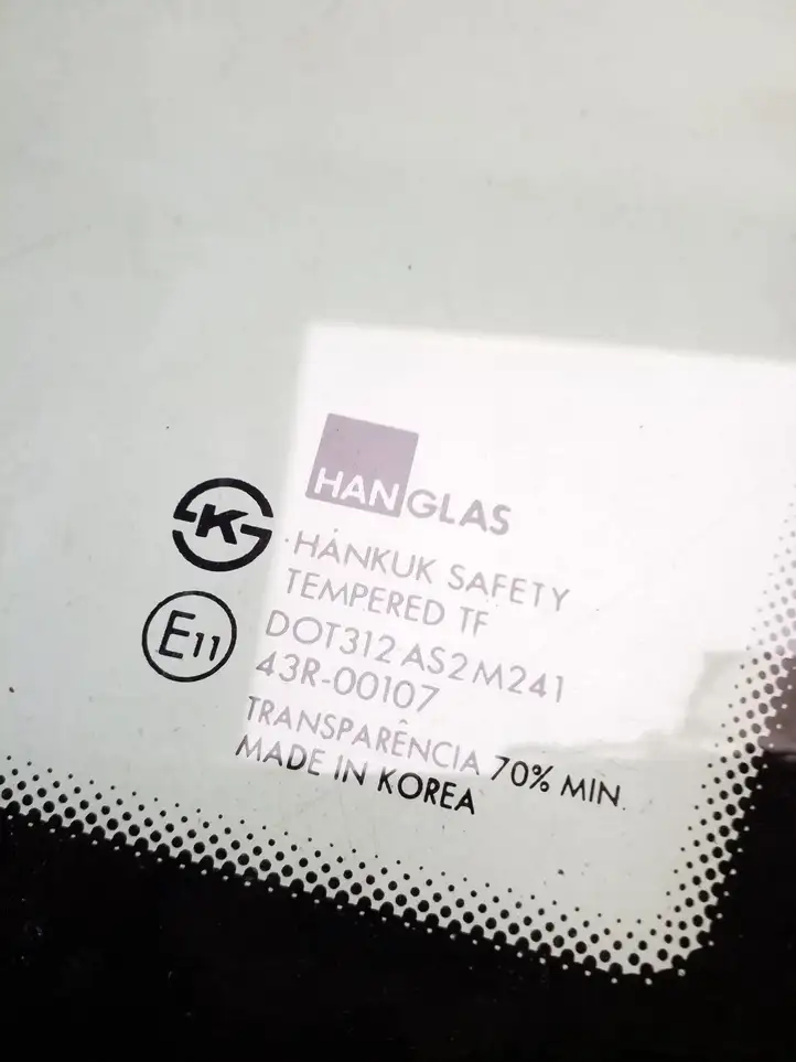 Hyundai Trajet (2000 - 2004) 43R00107 Треугольное стекло кузова — фото 3