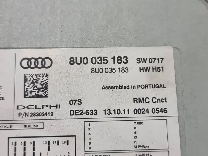 Audi Q3 8U (2011 - 2014) 8U0035183 Магнитола / мультимедийная система — фото 7
