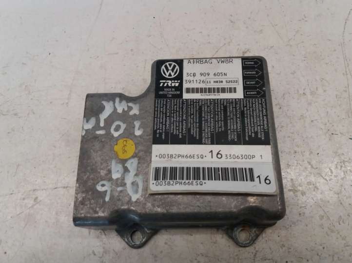 3C0909605N Volkswagen PASSAT B6 Oro pagalvių valdymo blokas