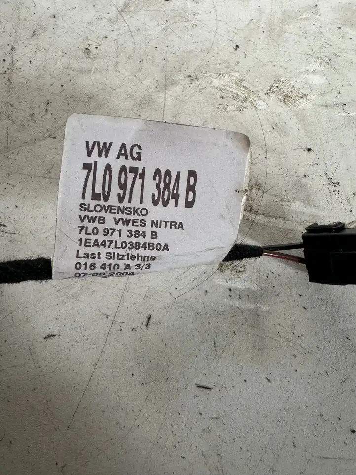 Volkswagen Touareg I (2002 - 2010) 7L0971384B Проводка сиденья — фото 3