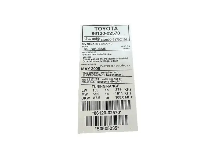 Toyota Auris 150 (2006 - 2012) 8612002570 Магнитола / мультимедийная система — фото 7