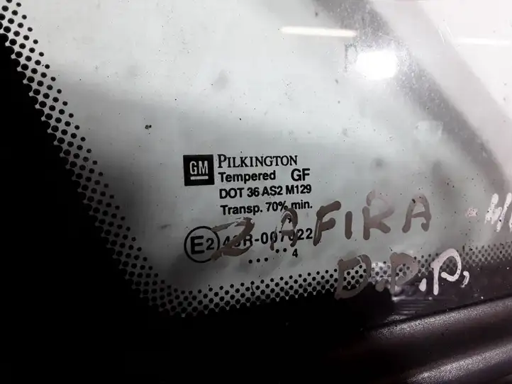 Opel Zafira A (1999 - 2003) DOT36AS2M129 Треугольное стекло кузова — фото 2