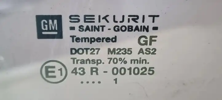 Opel Zafira A (1999 - 2003) 43R001025 Стекло задней двери — фото 3