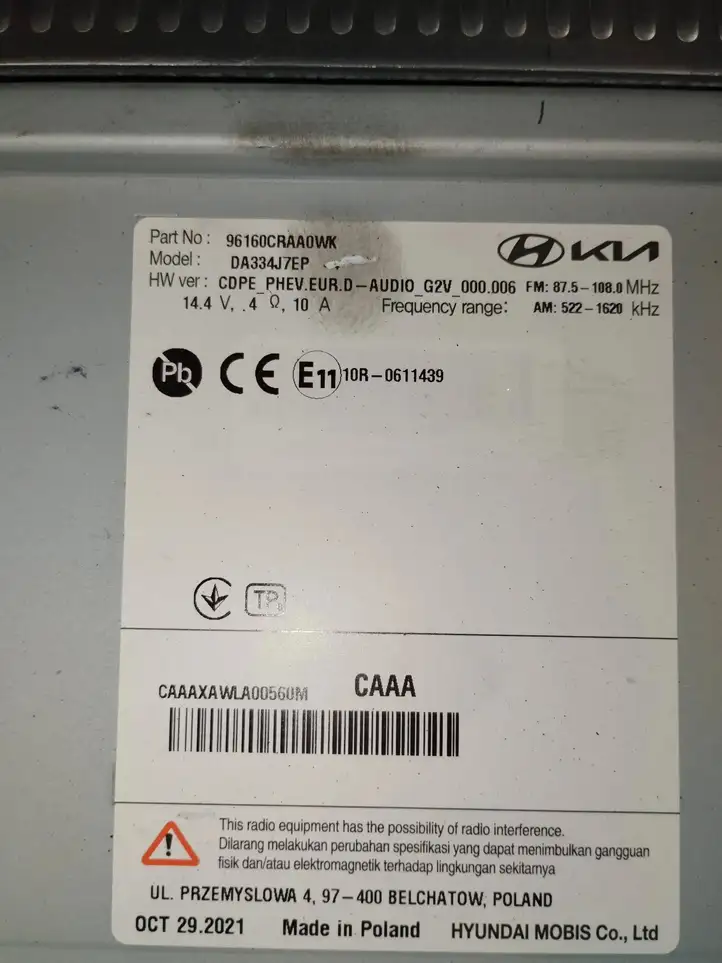 Kia Ceed (2021 - ) 96160CRAA0WK Магнитола / мультимедийная система — фото 3