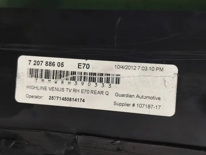 BMW X5 E70 (2006 - 2013) 7207886 Заднее боковое стекло — фото 5