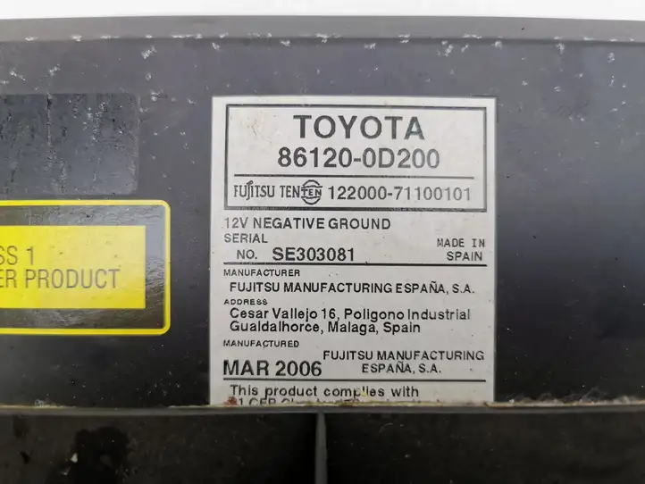 Toyota Yaris (2005 - 2009) 861200D200 Магнитола / мультимедийная система — фото 7