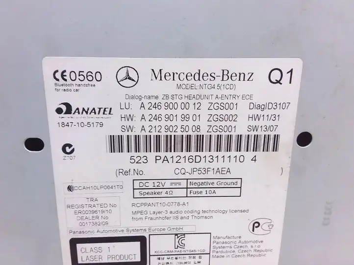 Mercedes-Benz B-class W246 (2011 - 2014) A2469000012 Магнитола / мультимедийная система — фото 6