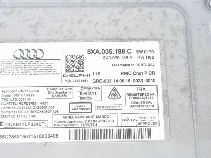 Audi A1 (2010 - 2014) 8XA035188C Магнитола / мультимедийная система — фото 7