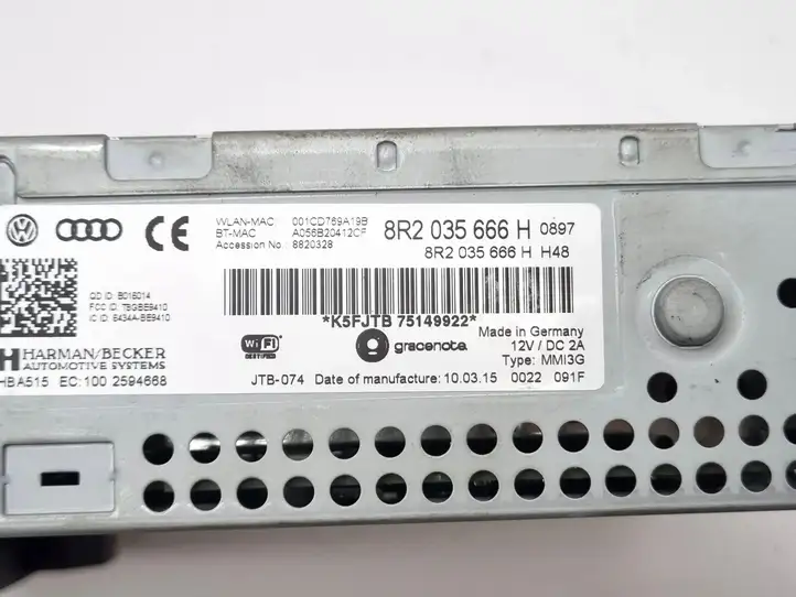 Audi A4 S4 B8 8K (2011 - 2015) 8R2035666H Магнитола / мультимедийная система — фото 6