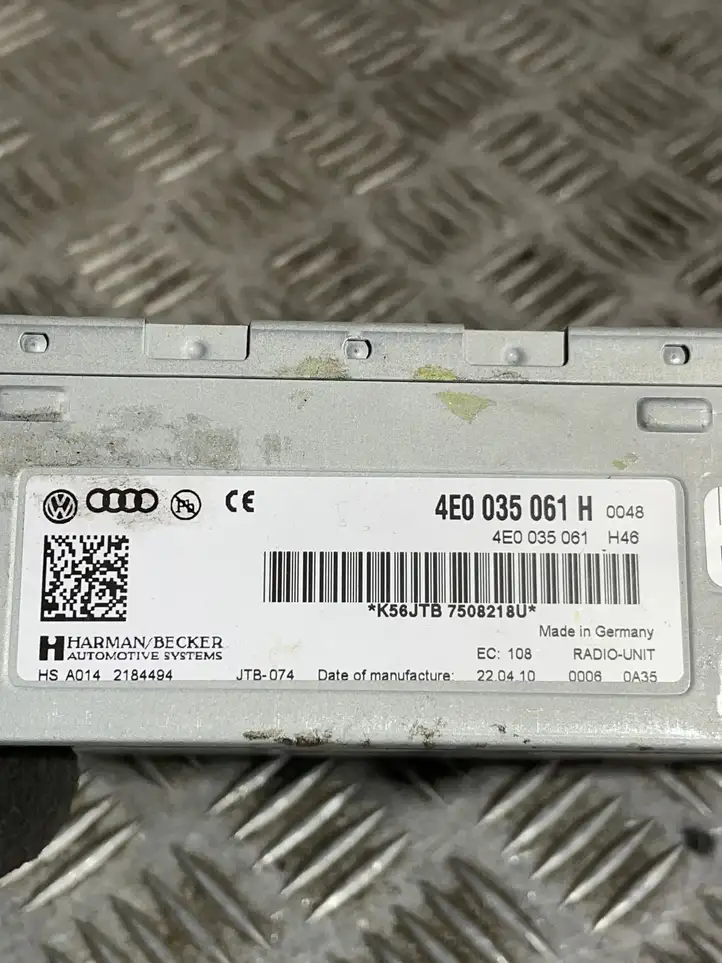 Audi A8 S8 D4 4H (2010 - 2014) 4E0035061H Магнитола / мультимедийная система — фото 4