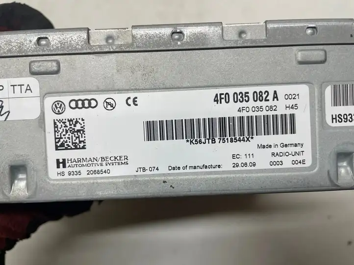 Audi A5 8T 8F (2007 - 2011) 4F0035082A Магнитола / мультимедийная система — фото 3
