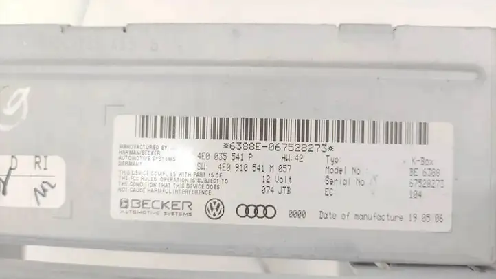 Audi Q7 4L (2005 - 2009) 4E0910541M Магнитола / мультимедийная система — фото 4