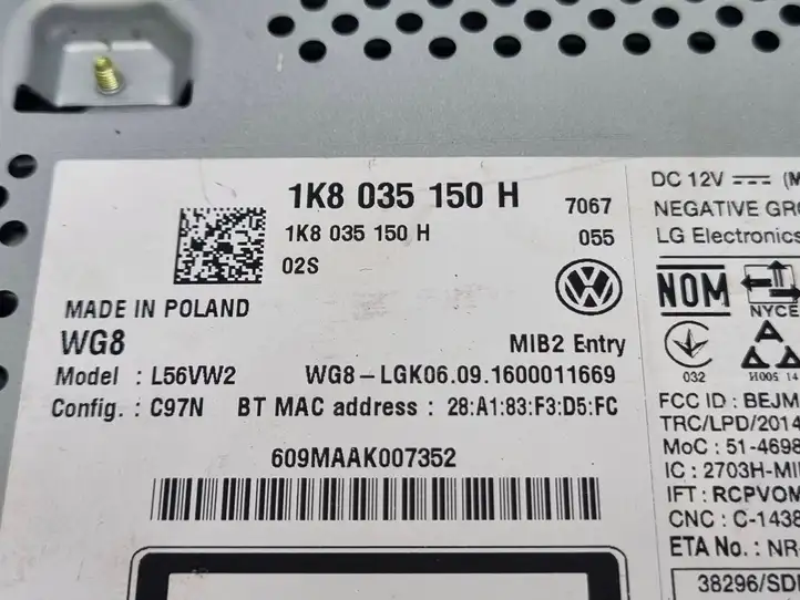 Volkswagen Caddy (2015 - 2020) 1K8035150H Магнитола / мультимедийная система — фото 5