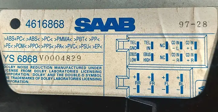 Saab 9-5 (1998 - 2005) 6868V0004829 Магнитола / мультимедийная система — фото 6