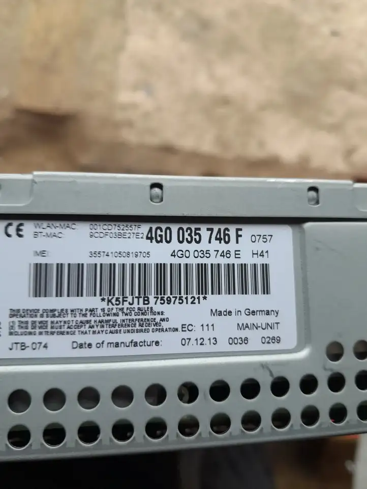 Audi A6 C7 (2011 - 2014) 4G0035746F Магнитола / мультимедийная система — фото 5