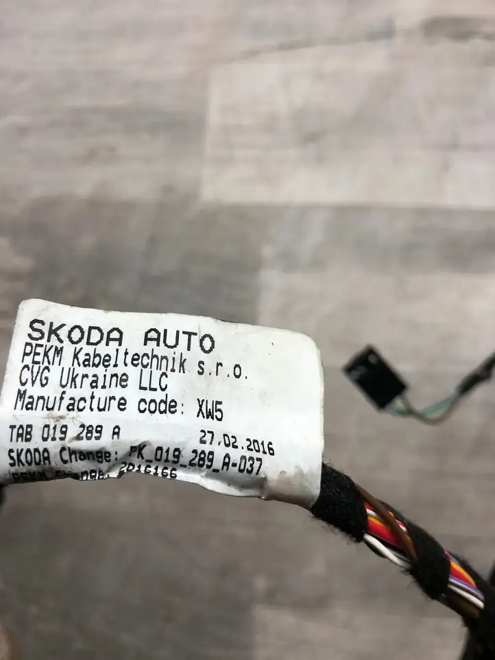 Skoda Octavia Mk3 (5E) (2013 - 2019) 019289A037 Проводка передней двери — фото 2