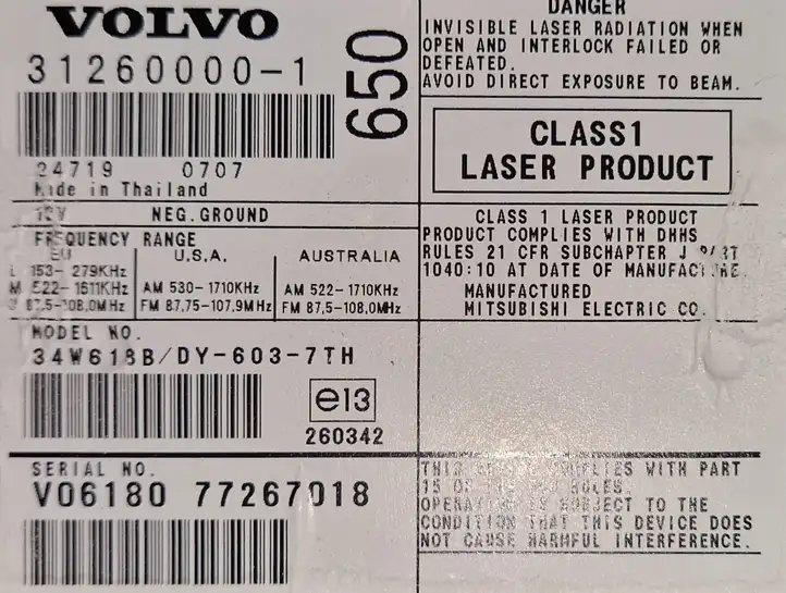 Volvo V70 (2004 - 2007) 31260000 Магнитола / мультимедийная система — фото 4