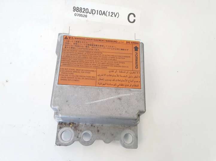 98820jd10a Nissan Qashqai Oro pagalvių valdymo blokas