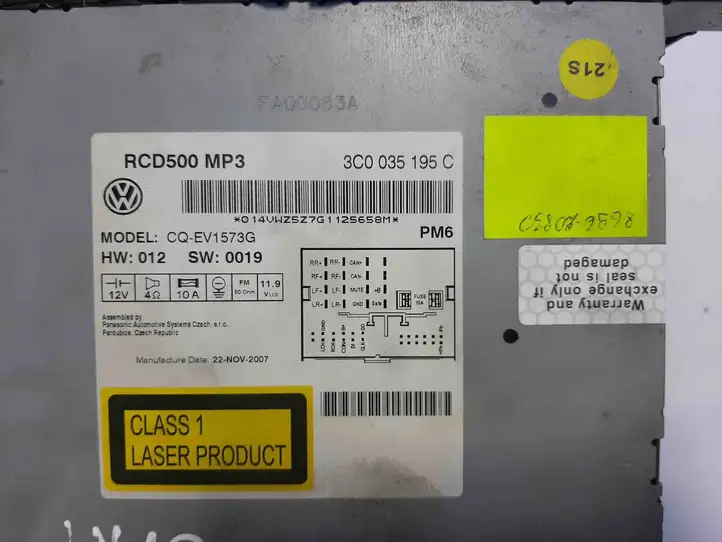 Volkswagen PASSAT B6 (2005 - 2010) 3C0035195C Магнитола / мультимедийная система — фото 5