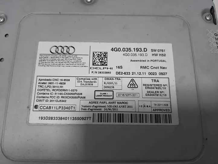 Audi A6 C7 (2011 - 2014) 4G0035193D Магнитола / мультимедийная система — фото 4